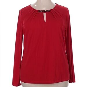 Liz Claiborne Career Petite Red Long Sleeve Top - Size PXS